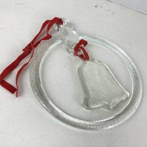 Decorative clear glass hanging bell